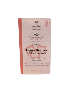 Tablette Chocolat au lait Petits Beurres & Sel rose des Andes Dolfin 70g